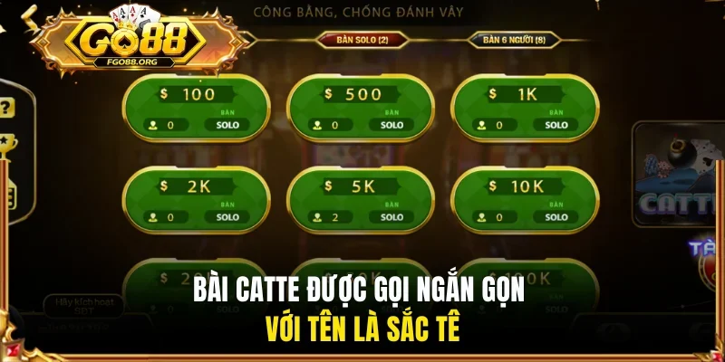 Bài Catte được gọi ngắn gọn với tên là Sắc Tê