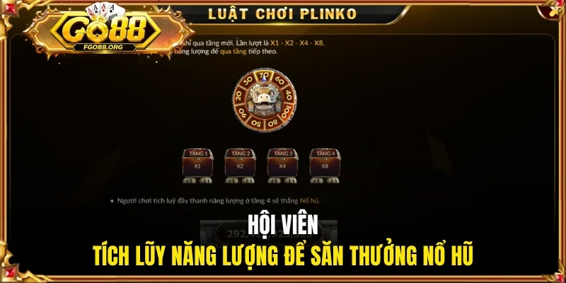 Hội viên tích lũy năng lượng để săn thưởng nổ hũ