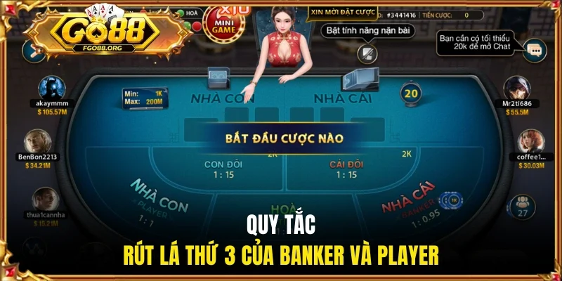Quy tắc rút lá thứ 3 của Banker và Player