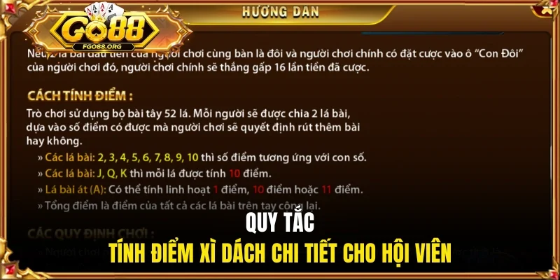Quy tắc tính điểm Xì Dách chi tiết cho hội viên