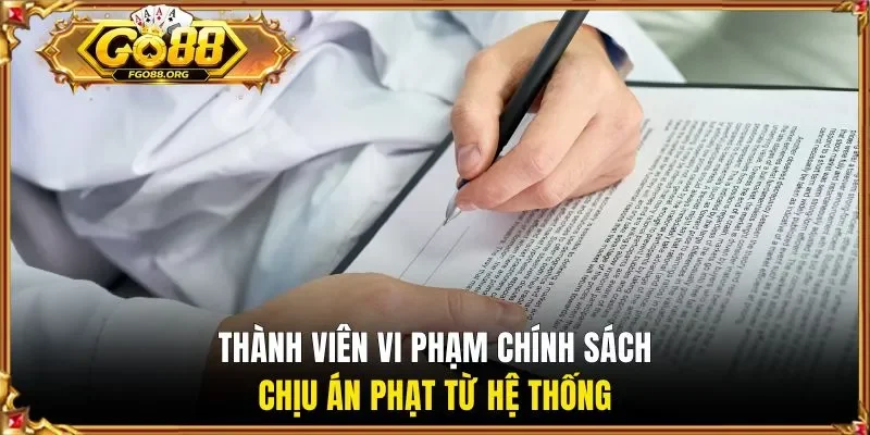 Thành viên vi phạm chính sách chịu án phạt từ hệ thống