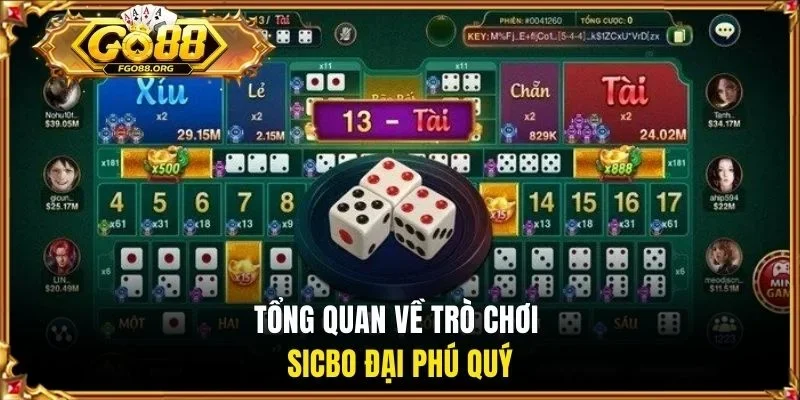 Tổng quan về trò chơi Sicbo Đại Phú Quý