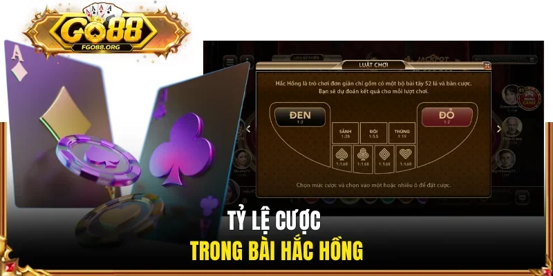 Tỷ lệ cược trong bài Hắc Hồng